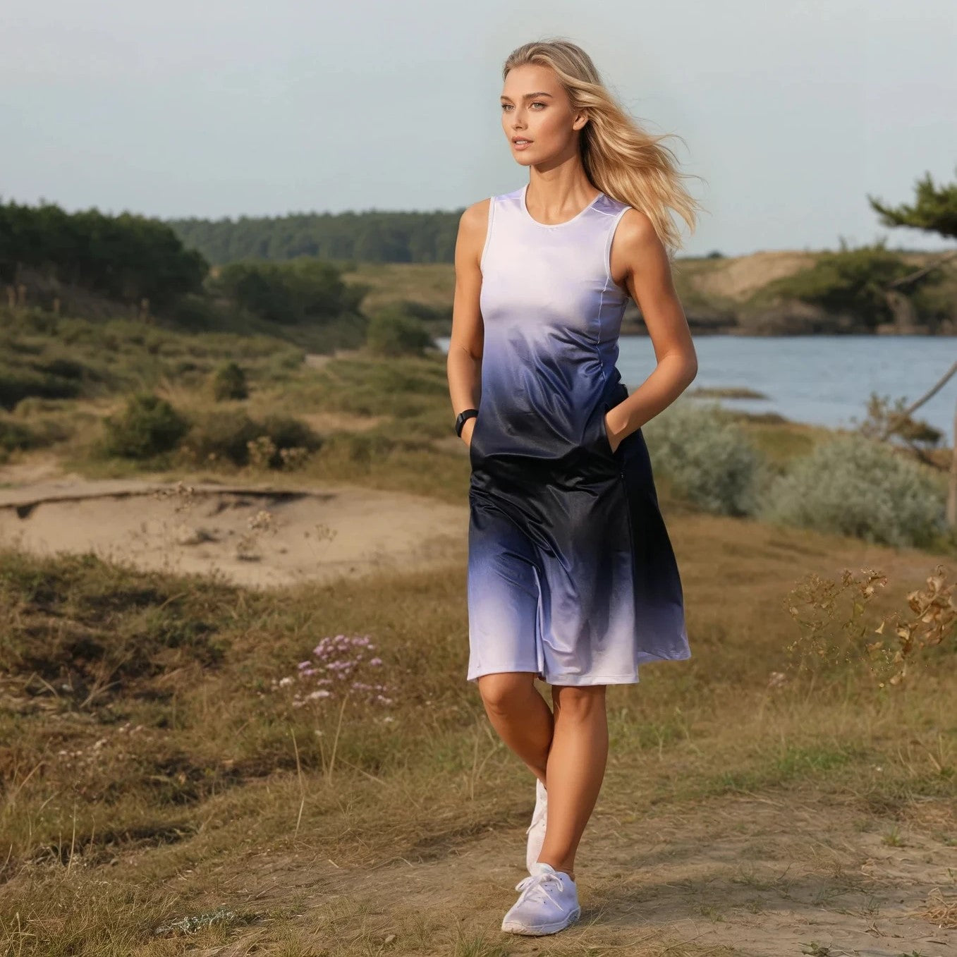 Midi Hiking Sport Dress | Navy